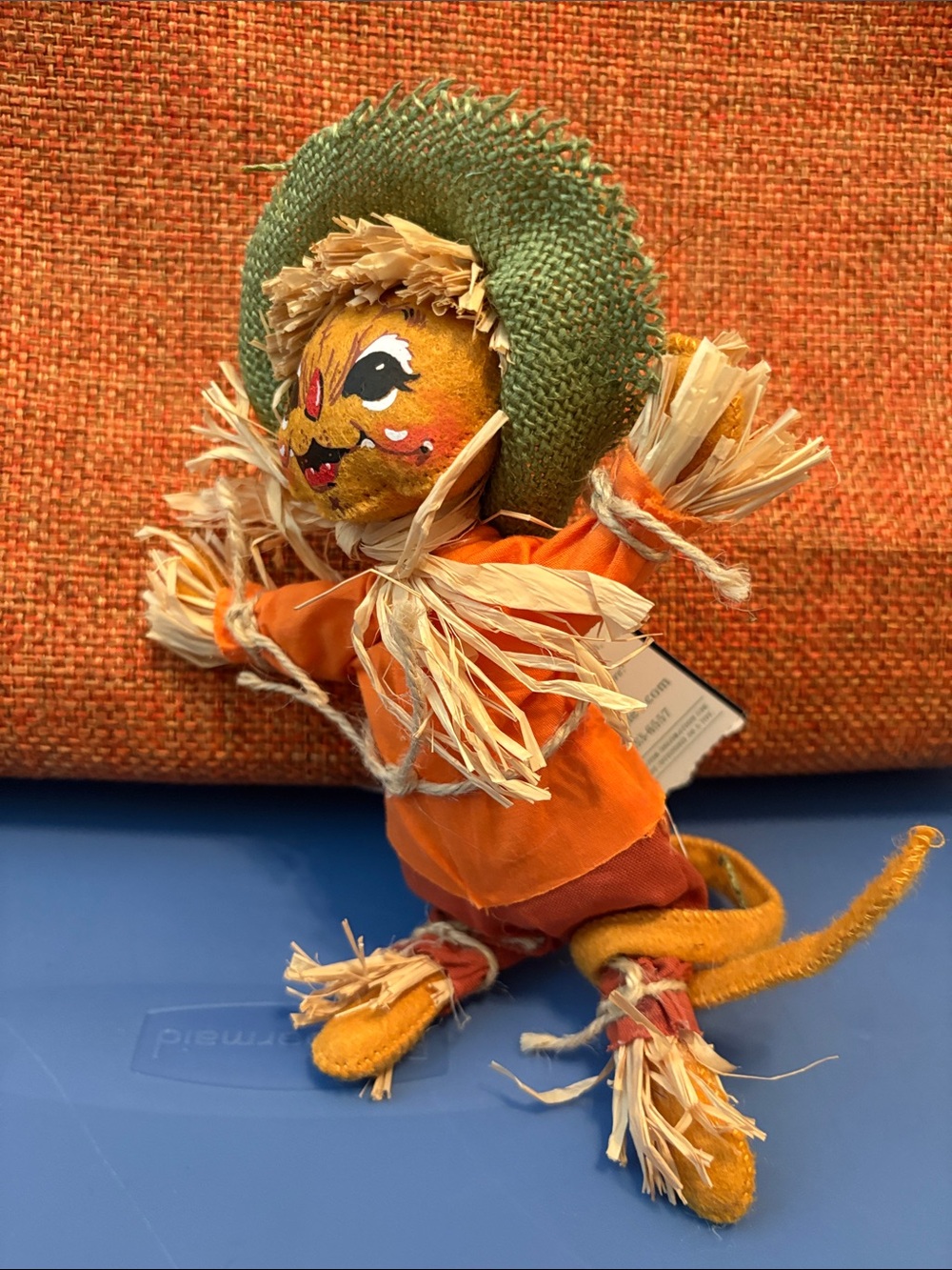 Annalee Orange and Green Scarecrow Habitat Accent
